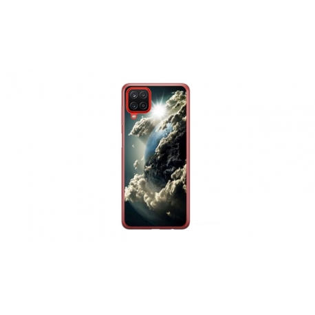 Husa personalizata tip carcasa HQPrint pentru Samsung Galaxy A22, model Cloudy Earth, multicolor, S1D1M0067