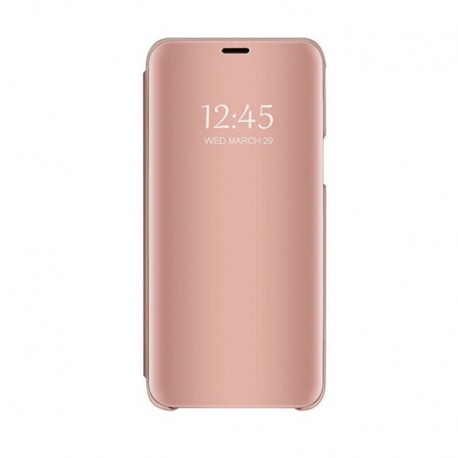 Husa SAMSUNG Galaxy J6 Plus 2018 - Flip Wallet Clear (Roz-Auriu)
