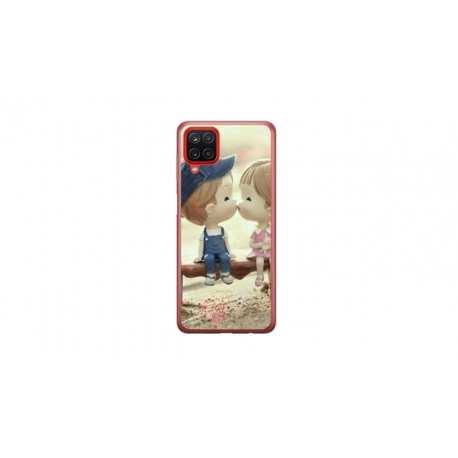 Husa personalizata tip carcasa HQPrint pentru Samsung Galaxy A22, model Kiss, multicolor, S1D1M0259