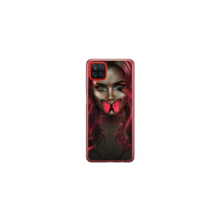 Husa personalizata tip carcasa HQPrint pentru Samsung Galaxy A22, model Butterfly Mouth 2, multicolor, S1D1M0352