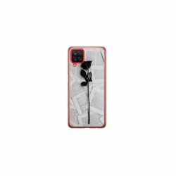 Husa personalizata tip carcasa HQPrint pentru Samsung Galaxy A22 5G, model Black Rose, multicolor, S1D1M0021