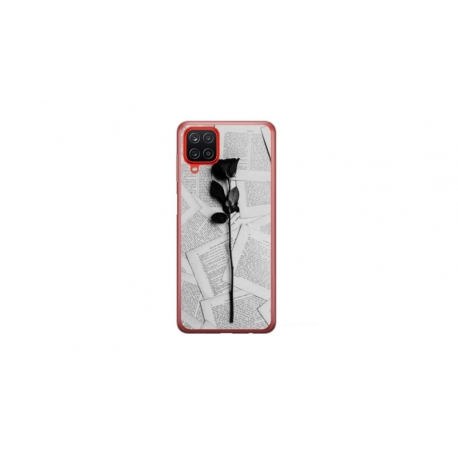 Husa personalizata tip carcasa HQPrint pentru Samsung Galaxy A22 5G, model Black Rose, multicolor, S1D1M0021