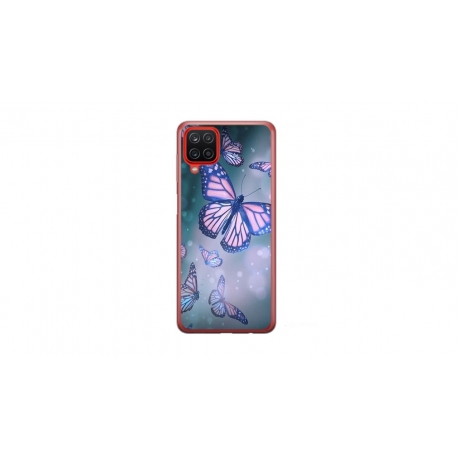 Husa personalizata tip carcasa HQPrint pentru Samsung Galaxy A22 5G, model Butterfly 1, multicolor, S1D1M0028