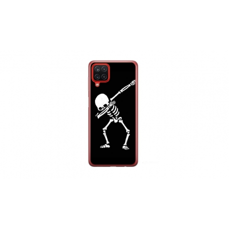 Husa personalizata tip carcasa HQPrint pentru Samsung Galaxy A22 5G, model Dab Skeleton, multicolor, S1D1M0034