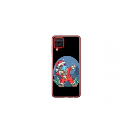 Husa personalizata tip carcasa HQPrint pentru Samsung Galaxy A22 5G, model Covid Santa, multicolor, S1D1M0055