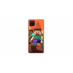 Husa personalizata tip carcasa HQPrint pentru Samsung Galaxy A22 5G, model Minecraft 1, multicolor, S1D1M0125