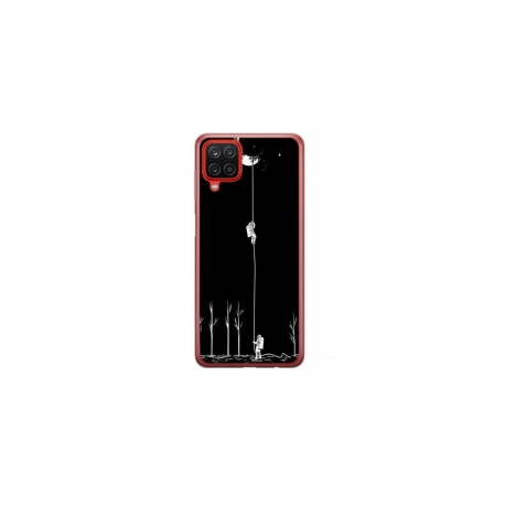 Husa personalizata tip carcasa HQPrint pentru Samsung Galaxy A22 5G, model Climbing to the Moon, multicolor, S1D1M0233