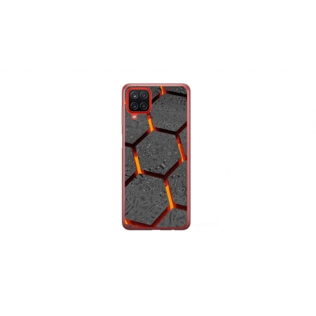Husa personalizata tip carcasa HQPrint pentru Samsung Galaxy A22 5G, model Lava Hex, multicolor, S1D1M0265