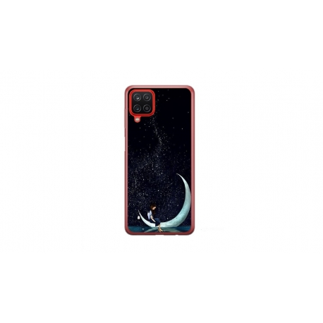 Husa personalizata tip carcasa HQPrint pentru Samsung Galaxy A22 5G, model Moon Fishing, multicolor, S1D1M0270