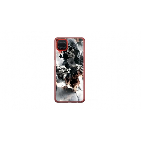 Husa personalizata tip carcasa HQPrint pentru Samsung Galaxy A22 5G, model Skeleton Cards, multicolor, S1D1M0301