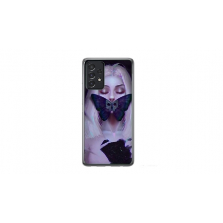 Husa personalizata tip carcasa HQPrint pentru Samsung Galaxy A53, model Butterfly Mouth 1, multicolor, S1D1M0351
