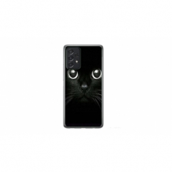 Husa personalizata tip carcasa HQPrint pentru Samsung Galaxy A23 5G, model Black Cat 1, multicolor, S1D1M0015