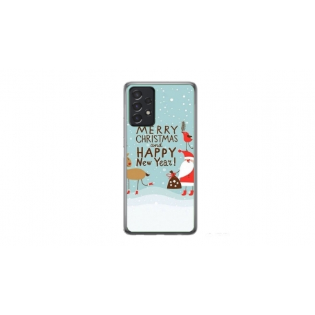 Husa personalizata tip carcasa HQPrint pentru Samsung Galaxy A23 5G, model Happy Christmas and New Year, multicolor, S1D1M0047