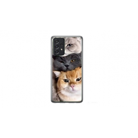 Husa personalizata tip carcasa HQPrint pentru Samsung Galaxy A23 5G, model Cats, multicolor, S1D1M0116