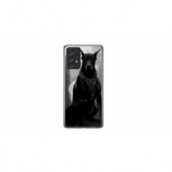 Husa personalizata tip carcasa HQPrint pentru Samsung Galaxy A33 5G, model Doberman, multicolor, S1D1M0018