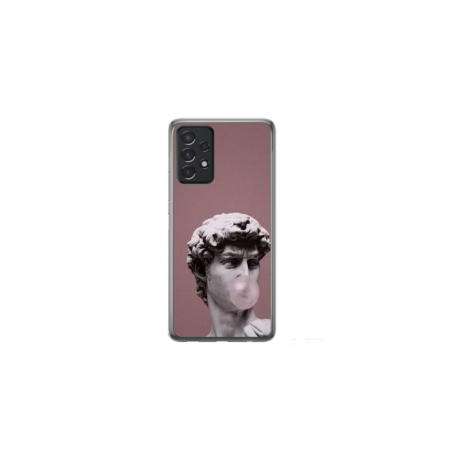 Husa personalizata tip carcasa HQPrint pentru Samsung Galaxy A33 5G, model Bubble Gum Statue, multicolor, S1D1M0317