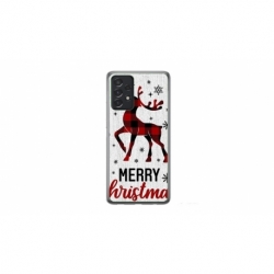Husa personalizata tip carcasa HQPrint pentru Samsung Galaxy A52, model Merry Christmas Reindeer 1, multicolor, S1D1M0049