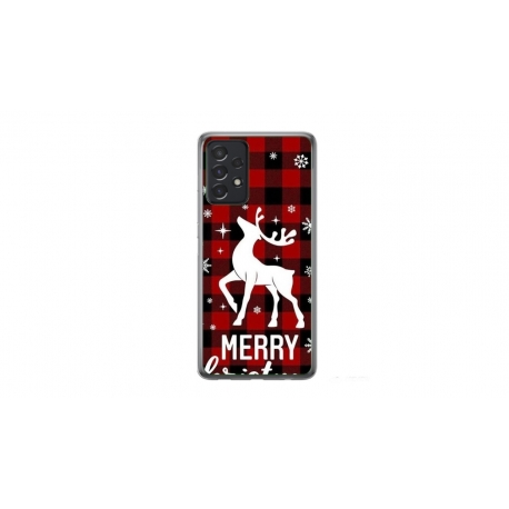 Husa personalizata tip carcasa HQPrint pentru Samsung Galaxy A52, model Merry Christmas Reindeer 2, multicolor, S1D1M0050