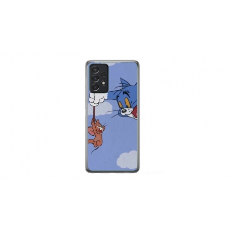 Husa personalizata tip carcasa HQPrint pentru Samsung Galaxy A52, model Tom and Jerry 1, multicolor, S1D1M0203