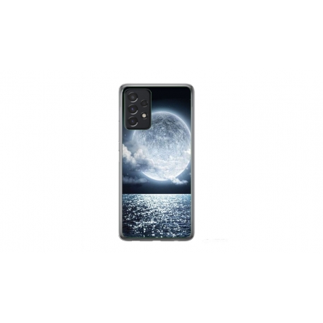 Husa personalizata tip carcasa HQPrint pentru Samsung Galaxy A52, model Moon Sky, multicolor, S1D1M0228