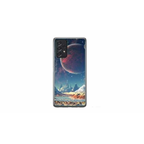 Husa personalizata tip carcasa HQPrint pentru Samsung Galaxy A52, model Alien Planet, multicolor, S1D1M0264