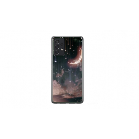 Husa personalizata tip carcasa HQPrint pentru Samsung Galaxy A52, model Falling Stars, multicolor, S1D1M0269