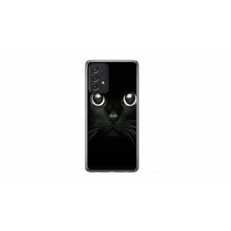Husa personalizata tip carcasa HQPrint pentru Samsung Galaxy A72, model Black Cat 1, multicolor, S1D1M0015