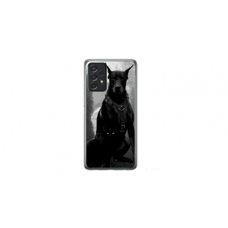 Husa personalizata tip carcasa HQPrint pentru Samsung Galaxy A72, model Doberman, multicolor, S1D1M0018
