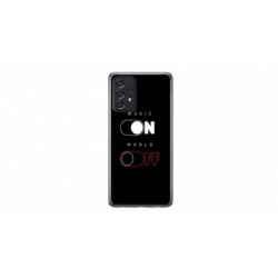 Husa personalizata tip carcasa HQPrint pentru Samsung Galaxy A72, model Phone On World Off, multicolor, S1D1M0131