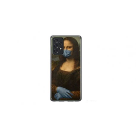 Husa personalizata tip carcasa HQPrint pentru Samsung Galaxy A72, model Covid Mona Lisa, multicolor, S1D1M0327