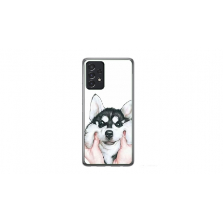 Husa personalizata tip carcasa HQPrint pentru Samsung Galaxy A73, model Fluffy Dog, multicolor, S1D1M0033