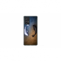 Husa personalizata tip carcasa HQPrint pentru Samsung Galaxy A73, model Ying and Yang Fish, multicolor, S1D1M0390