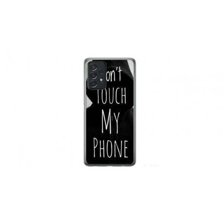 Husa personalizata tip carcasa HQPrint pentru Samsung Galaxy A23, model Dont touch my phone 2, multicolor, S1D1M0065