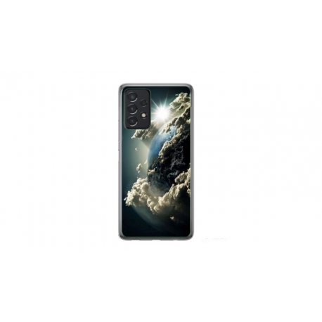 Husa personalizata tip carcasa HQPrint pentru Samsung Galaxy A23, model Cloudy Earth, multicolor, S1D1M0067
