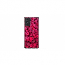 Husa personalizata tip carcasa HQPrint pentru Samsung Galaxy A23, model Zmeura, multicolor, S1D1M0234