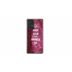 Husa personalizata tip carcasa HQPrint pentru Samsung Galaxy A23, model Keep Calm and Sparkle On, multicolor, S1D1M0252