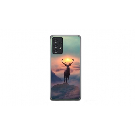 Husa personalizata tip carcasa HQPrint pentru Samsung Galaxy A23, model Antlers, multicolor, S1D1M0303