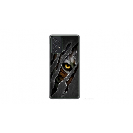 Husa personalizata tip carcasa HQPrint pentru Samsung Galaxy A23, model Hidden Tiger, multicolor, S1D1M0332