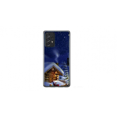 Husa personalizata tip carcasa HQPrint pentru Samsung Galaxy A13, model Christmas Cottage, multicolor, S1D1M0059