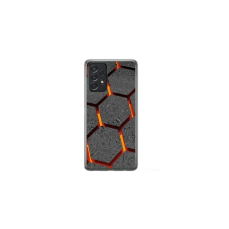 Husa personalizata tip carcasa HQPrint pentru Samsung Galaxy A13, model Lava Hex, multicolor, S1D1M0265