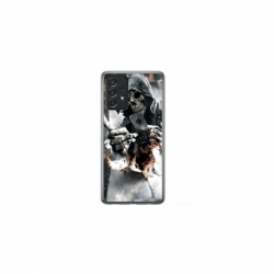 Husa personalizata tip carcasa HQPrint pentru Samsung Galaxy A13, model Skeleton Cards, multicolor, S1D1M0301