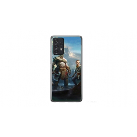 Husa personalizata tip carcasa HQPrint pentru Samsung Galaxy A32, model God of War 1, multicolor, S1D1M0008