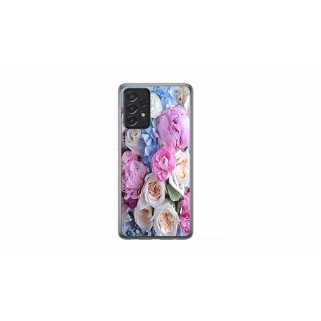 Husa personalizata tip carcasa HQPrint pentru Samsung Galaxy A32, model Flowers 1, multicolor, S1D1M0026