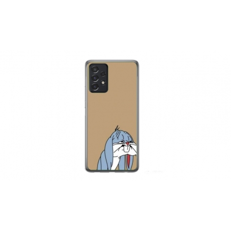 Husa personalizata tip carcasa HQPrint pentru Samsung Galaxy A32, model Tired Bunny, multicolor, S1D1M0027