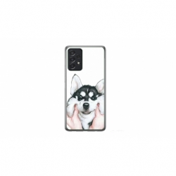 Husa personalizata tip carcasa HQPrint pentru Samsung Galaxy A32, model Fluffy Dog, multicolor, S1D1M0033