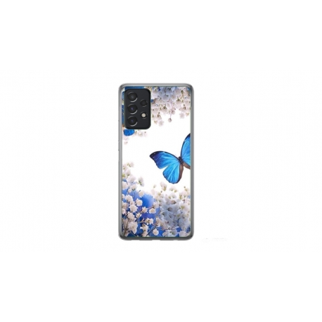 Husa personalizata tip carcasa HQPrint pentru Samsung Galaxy A32, model Butterfly 4, multicolor, S1D1M0041