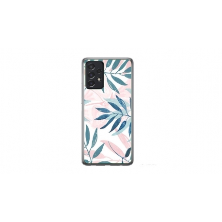 Husa personalizata tip carcasa HQPrint pentru Samsung Galaxy A32, model Leaf Design 1, multicolor, S1D1M0044