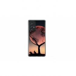 Husa personalizata tip carcasa HQPrint pentru Samsung Galaxy A32, model Moon Tree, multicolor, S1D1M0068