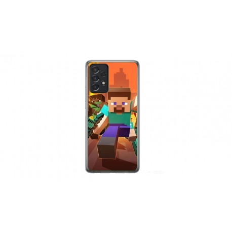 Husa personalizata tip carcasa HQPrint pentru Samsung Galaxy A32, model Minecraft 1, multicolor, S1D1M0125
