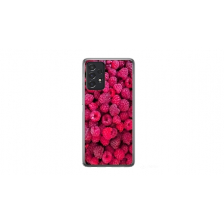 Husa personalizata tip carcasa HQPrint pentru Samsung Galaxy A32, model Zmeura, multicolor, S1D1M0234